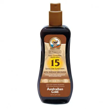 Australian Gold Spray-gel SPF 15 cu autobronzant, 237 ml