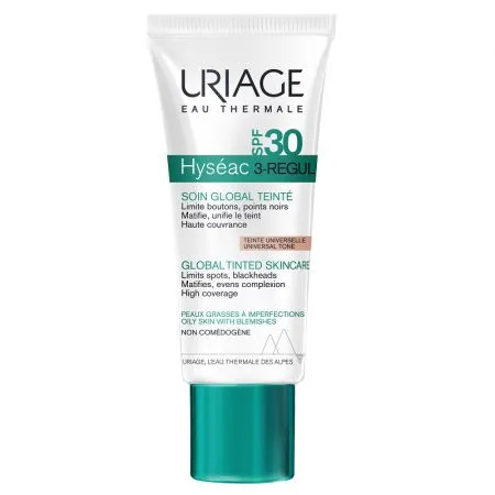 Crema colorata cu SPF 30 Hyseac 3-Regul, 40 ml, Uriage