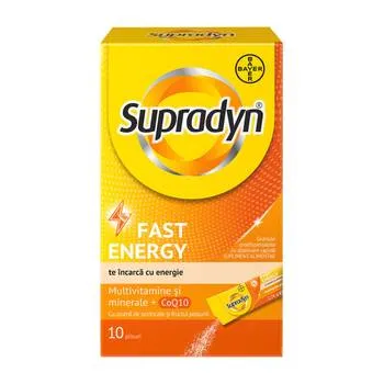 Supradyn Fast Energy cu coenzima Q10, 10 plicuri, Bayer