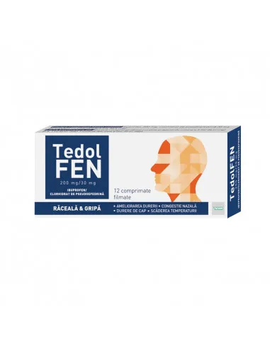 Tedolfen 200mg/30mg ,12 comprimate filmate