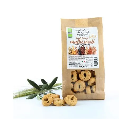 Taralli Multicerealli cu ulei extra vergin de masline, 200g, Tentazioni Pugliesi