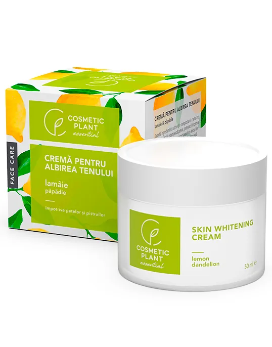 Crema pentru albirea tenului cu extract de lamaie si papadie, 50 ml, Cosmetic Plant