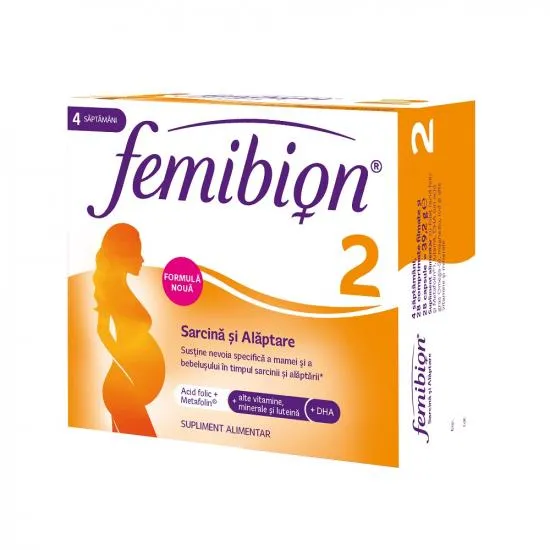 Femibion 2 - Sarcină și Alăptare x 28 comprimate filmate + 28 de capsule