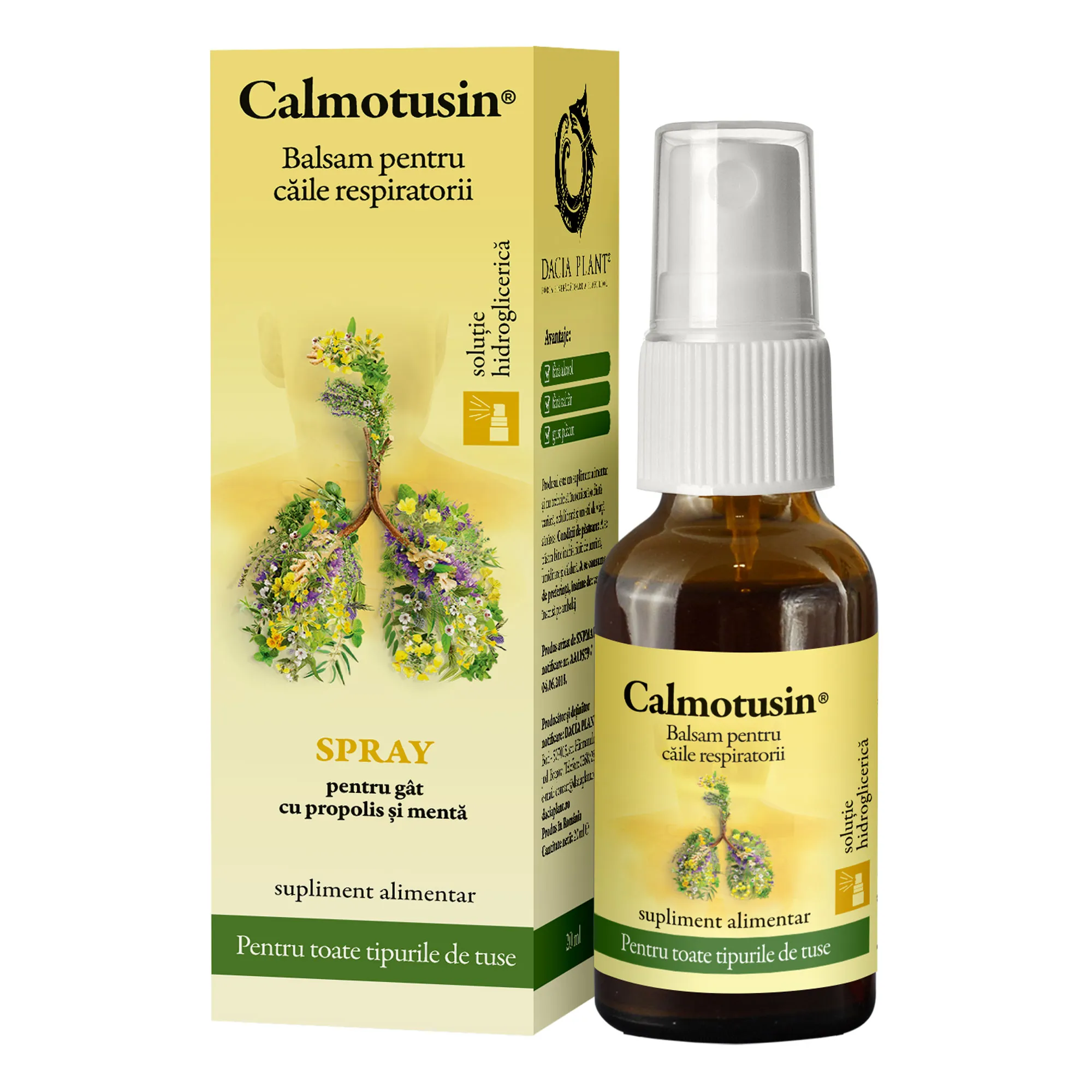 Dacia Plant Calmotusin Spray Fara Alcool 20ml