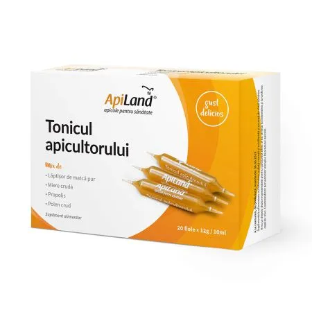 Supliment alimentar Tonicul apicultorului, 20 fiole x 12 g, Apiland