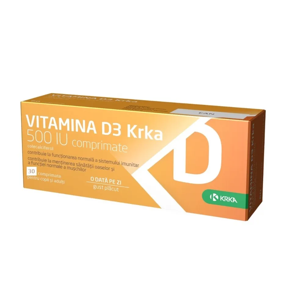 KRKA VITAMINA D3 500UI X 30 COMPRIMATE