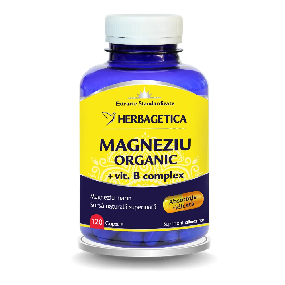 Magneziu Organic (120 capsule), Herbagetica