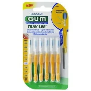 GUM PERII INTERDENTARE TRAV-LER 1.3MM GALBEN 6BUC