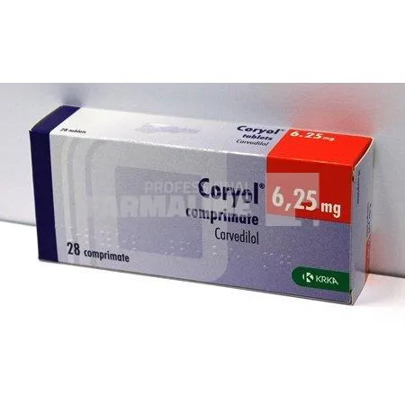 CORYOL R x 28 COMPR. 6,25mg KRKA D.D.