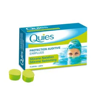 Dopuri din silicon pentru inot - adulti, 6 bucati, Quies