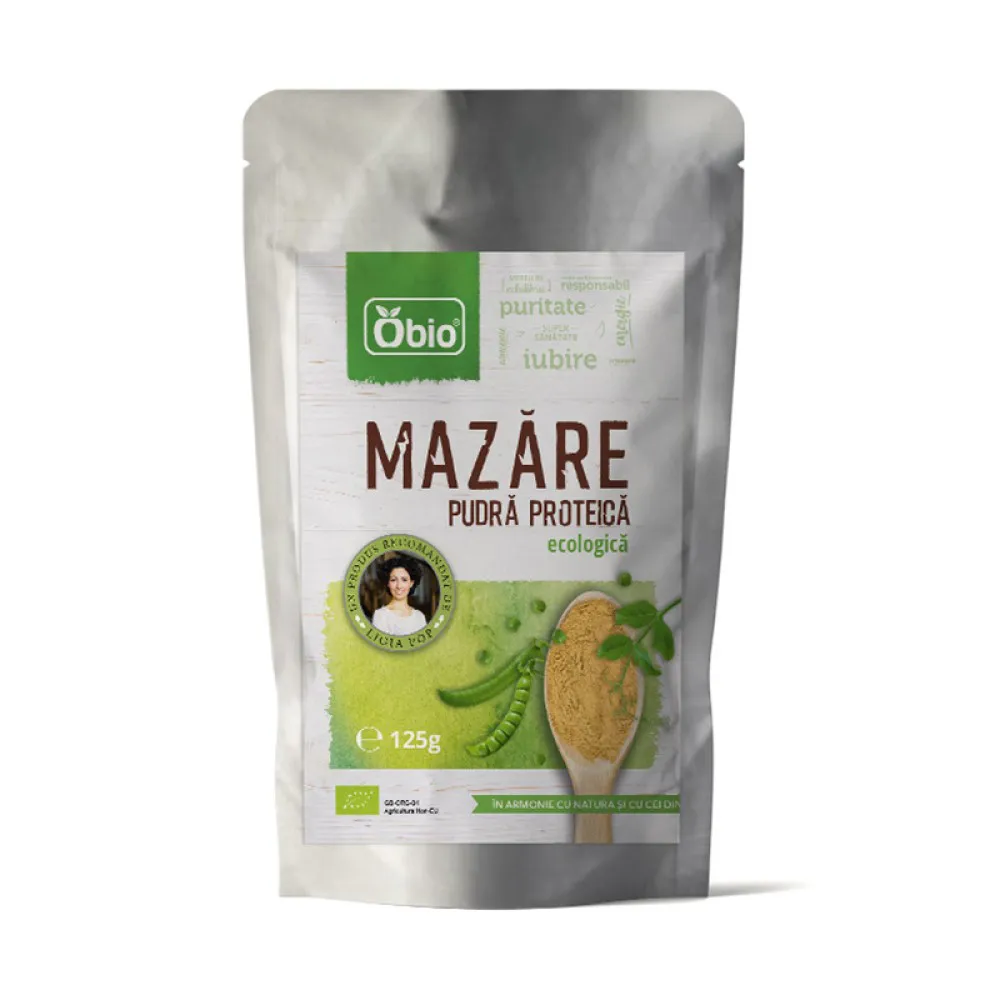 Pudra proteica din mazare galbena bio (250 grame)