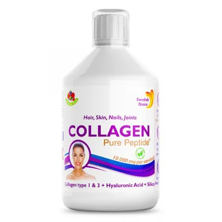 Colagen Lichid Hidrolizat Tip 1 si 3 10000mg, 500ml, Swedish Nutra