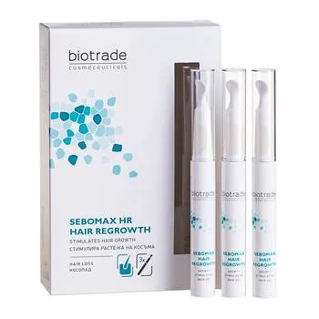 Gel stimulator pentru par Sebomax HR, 3x8.5ml, Biotrade