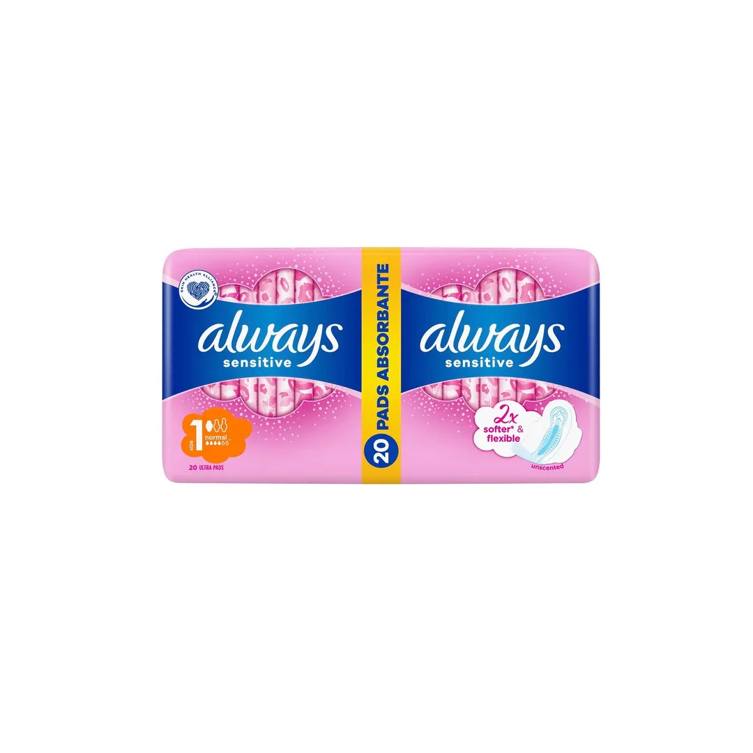 Absorbante Always Sensitive normal, 20 bucati