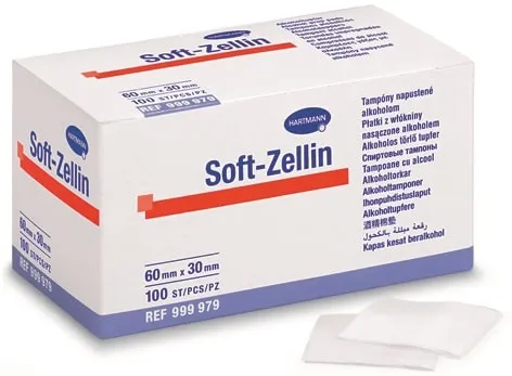 Hartmann Soft Zellin Tampoane cu alcool 6 mm x 30 mm 100 bucati