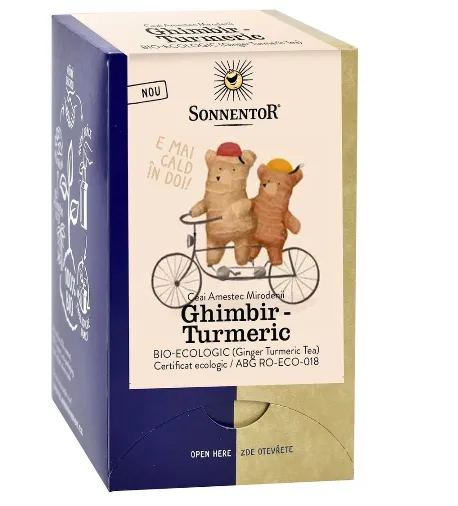 Ceai Ghimbir-turmeric Bio-Eco, 18 plicuri, Sonnentor
