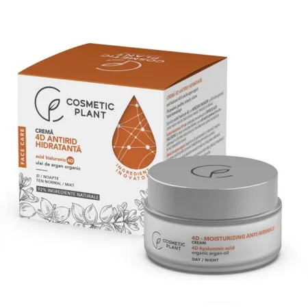 Crema antirid hidratanta 4D Face Care, 50 ml, Cosmetic Plant