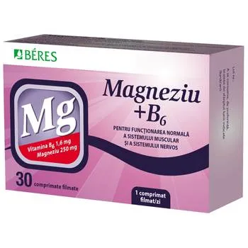 Magneziu + B6, 30 comprimate, Beres