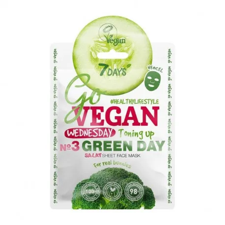 7DAYS Masca de fata GoVEGAN Wednesday Green Day, 25g