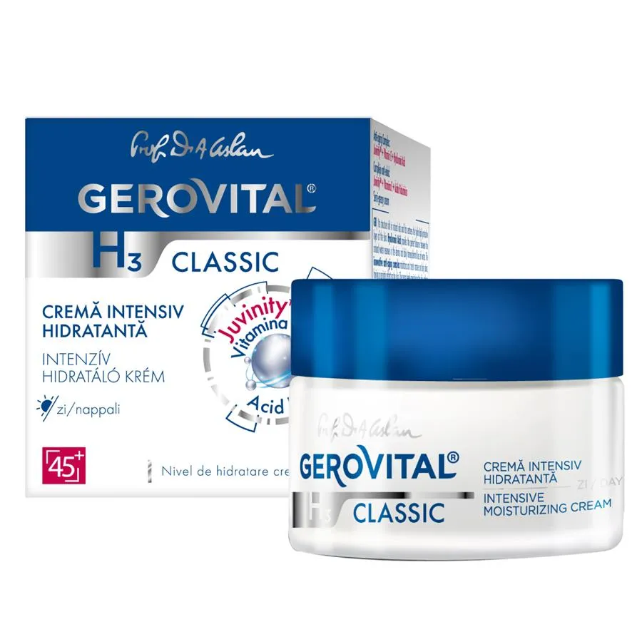 Crema intensiv hidratanta H3 Classic, 50 ml, Gerovital 284