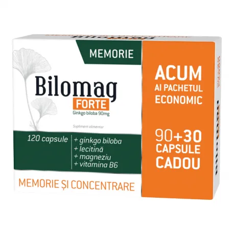 Bilomag Forte Memorie 90 capsule + 30 cadou