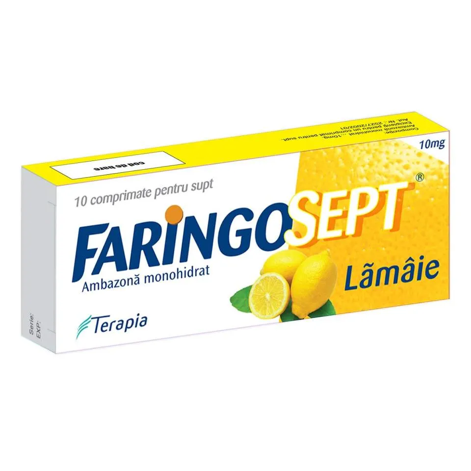 FARINGOSEPT LAMAIE 10 COMPRIMATE DE SUPT