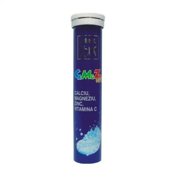 Ca Mg Zn+Vitamina C , 20 tablete efervescente , Zdrovit