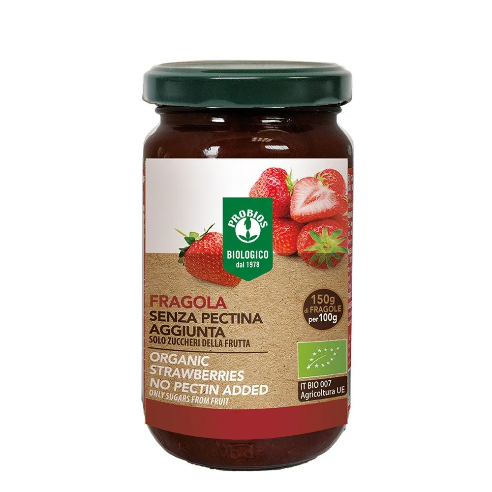 Gem de capsuni fara zahar, fara pectina (220g), Probios