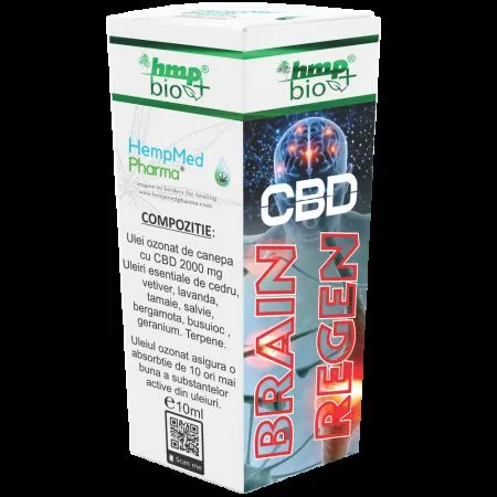 Ulei ozonat pulverizant CBD Brain Regen, 10 ml, HempMed Pharma