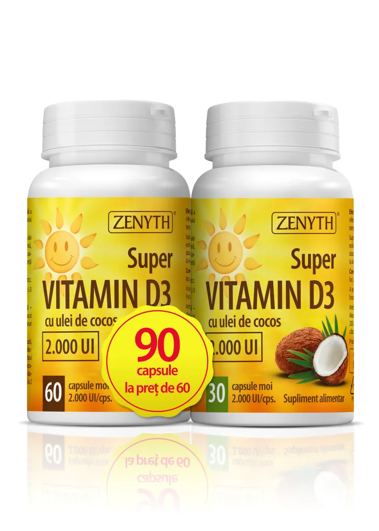 Super Vitamin D3 +ul.cocos 2000UI 60cps+30cps (Zenyth)