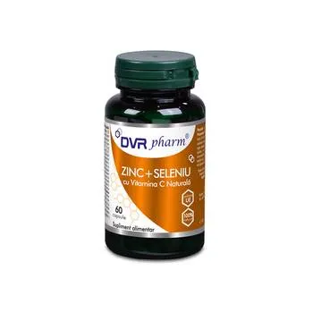 Zinc + Seleniu cu Vitamina C Naturala, 60 capsule, DVR Pharm