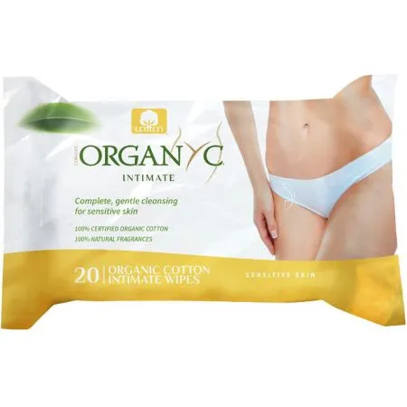 Servetele intime din bumbac organic, 20 bucati, Organyc