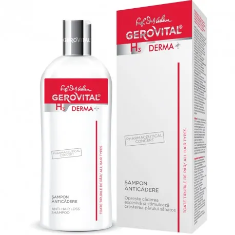 Sampon anticadere H3 Derma+, 200 ml, Gerovital 391