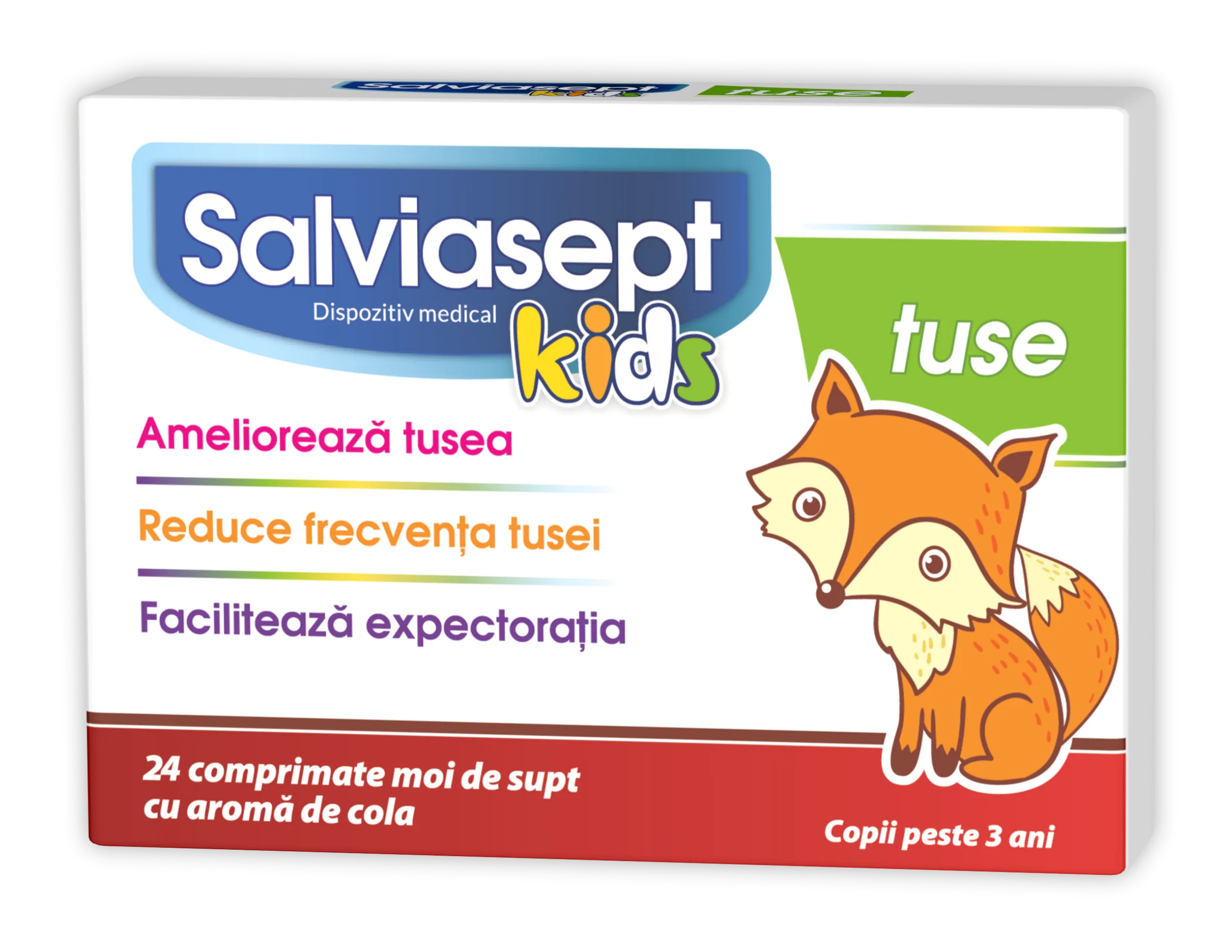 Zdrovit Salviasept Kids cu aroma de cola x 24 comprimate