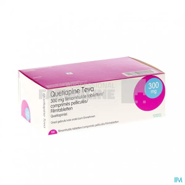 QUETIAPINA TEVA 300 mg X 60 COMPR. ELIB. PREL. 300mg TEVA PHARMACEUTICALS