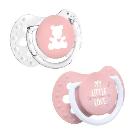 Lovi suzete din silicon Dynamic 0-2 luni My little love fata x 2 bucati (cod 22/847)