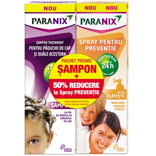 PARANIX SAMPON TRATAMENT X 100 ML +  SPRAY PENTRU PREVENTIE X 100 ML