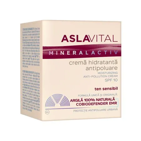 Crema hidratanta antipoluare SFP10 Mineralactiv, 50 ml, Aslavital 153