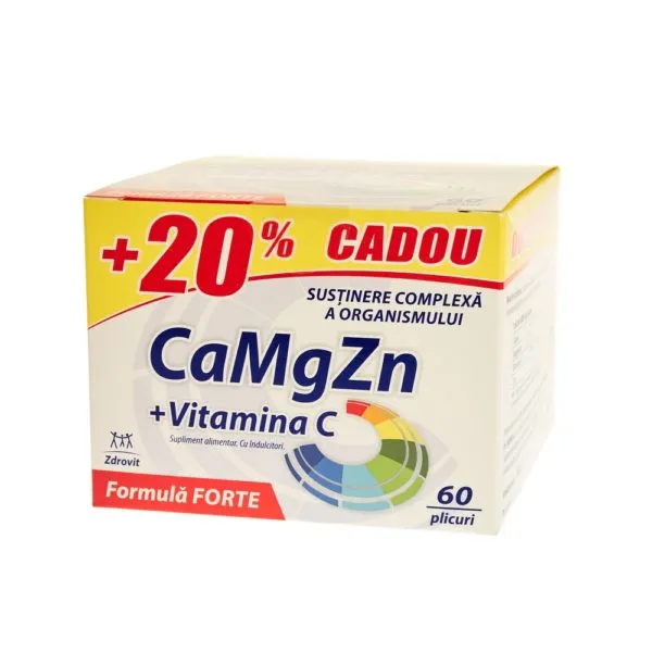 Zdrovit Ca+Mg+Zn+Vitamina C x 60 plicuri