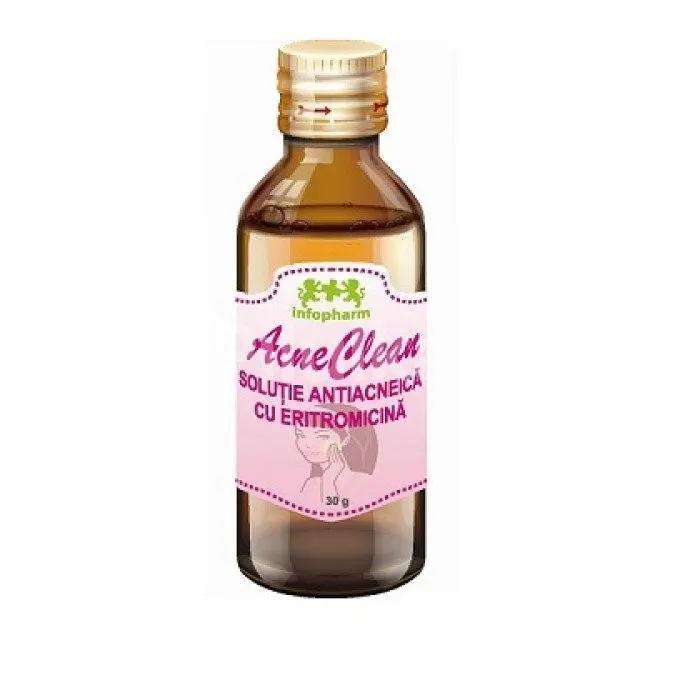 INFOFARM SOLUTIE ANTIACNEICA CU ERITROMICINA SI METRONIDAZOL
