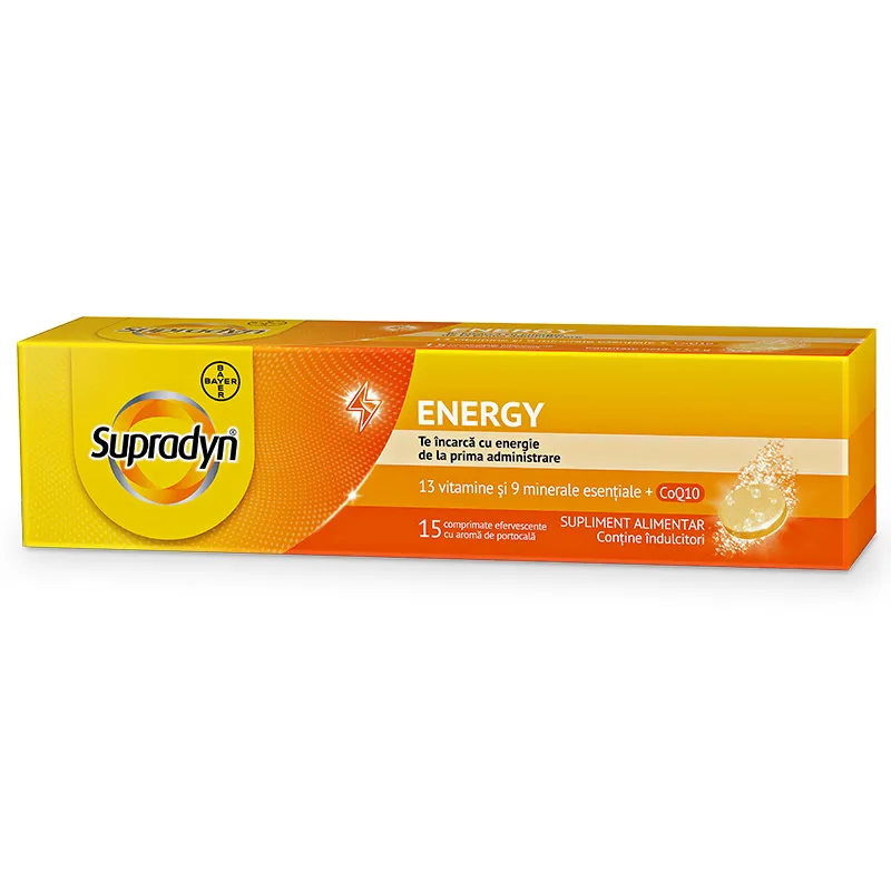 Supradyn energy cu coenzima Q10 x 15 comprimate efervescente