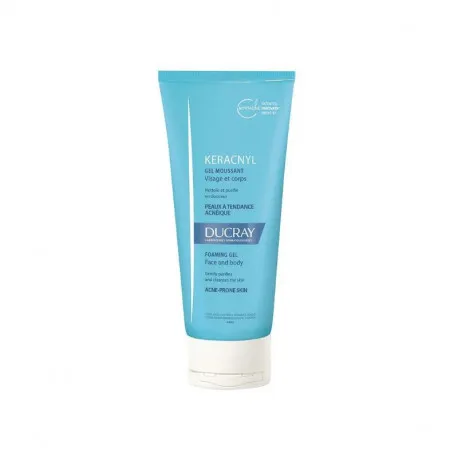 Ducray keracnyl gel spumant purifiant pentru ten acneic, 200ml