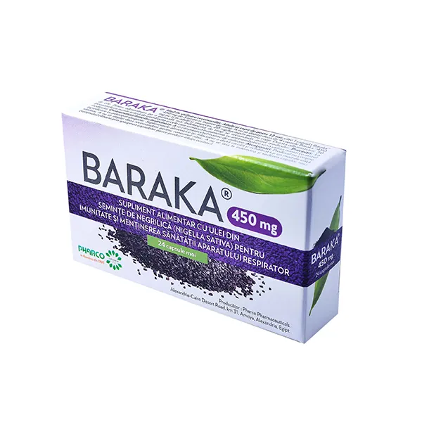 Baraka 450mg x 24 capsule moi -Pharco