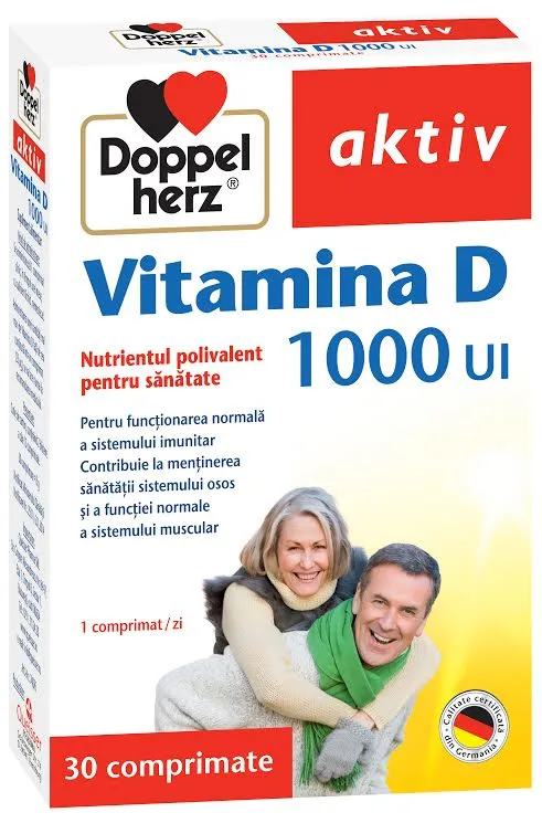 Doppelherz Vitamina D 1000UI , 45 comprimate