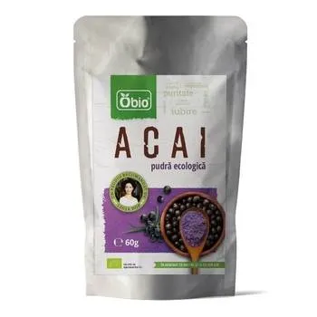 Acai pulbere bio, 60g, Obio