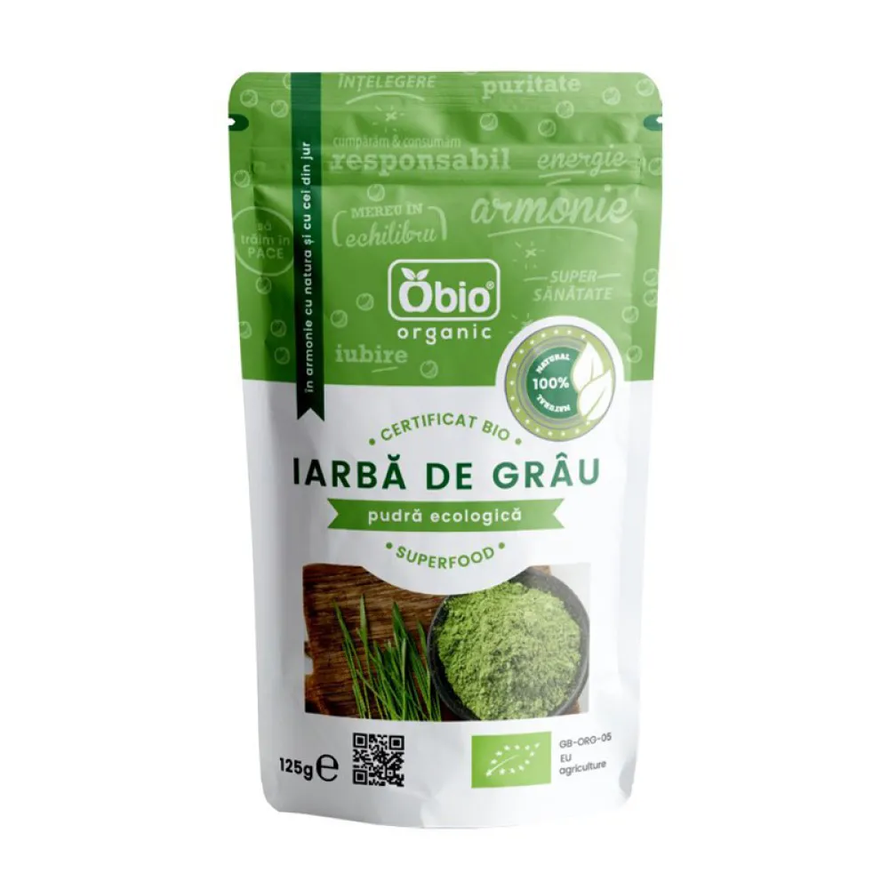 Iarba de grau pulbere raw bio (125g)