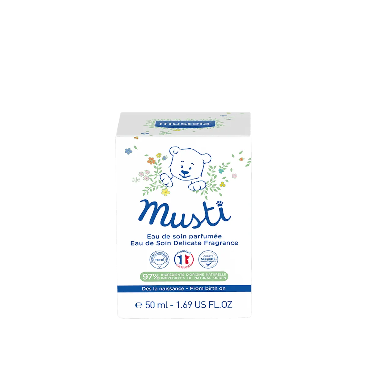 Musti apa de ingrijire parfumata, 50 ml, Mustela