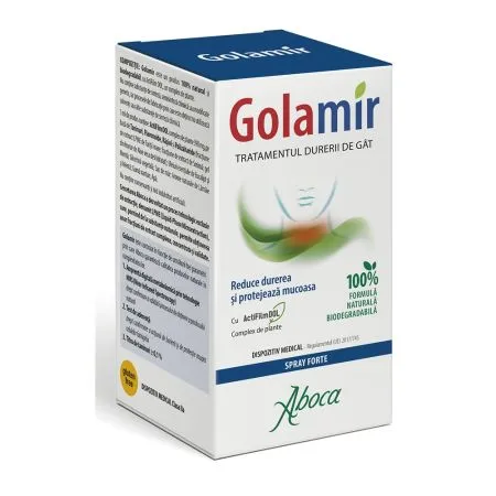 Spray pentru adulti cu alcool Golamir 2Act, 30 ml, Aboca