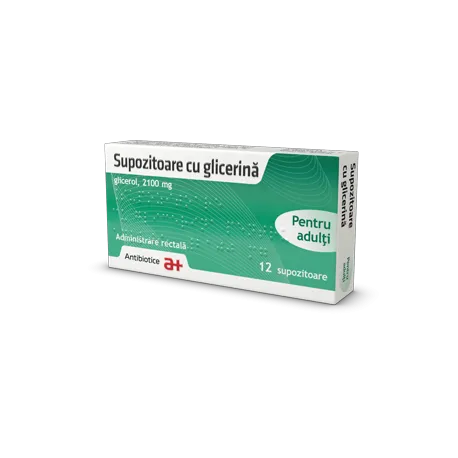 SUPOZITOARE GLICERINA ADULTI 12BUC ANTIBIOTICE S.A