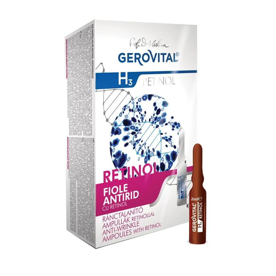 Fiole Antirid cu Retinol H3 Retinol, 10 fiole, Gerovital 291